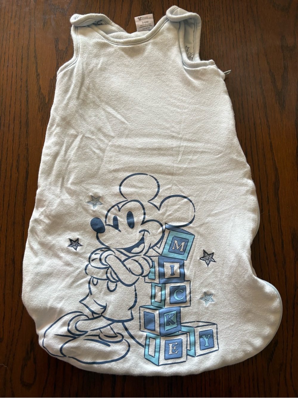Disney Light Blue Mickey Mouse Sleep Sack with Blocks
